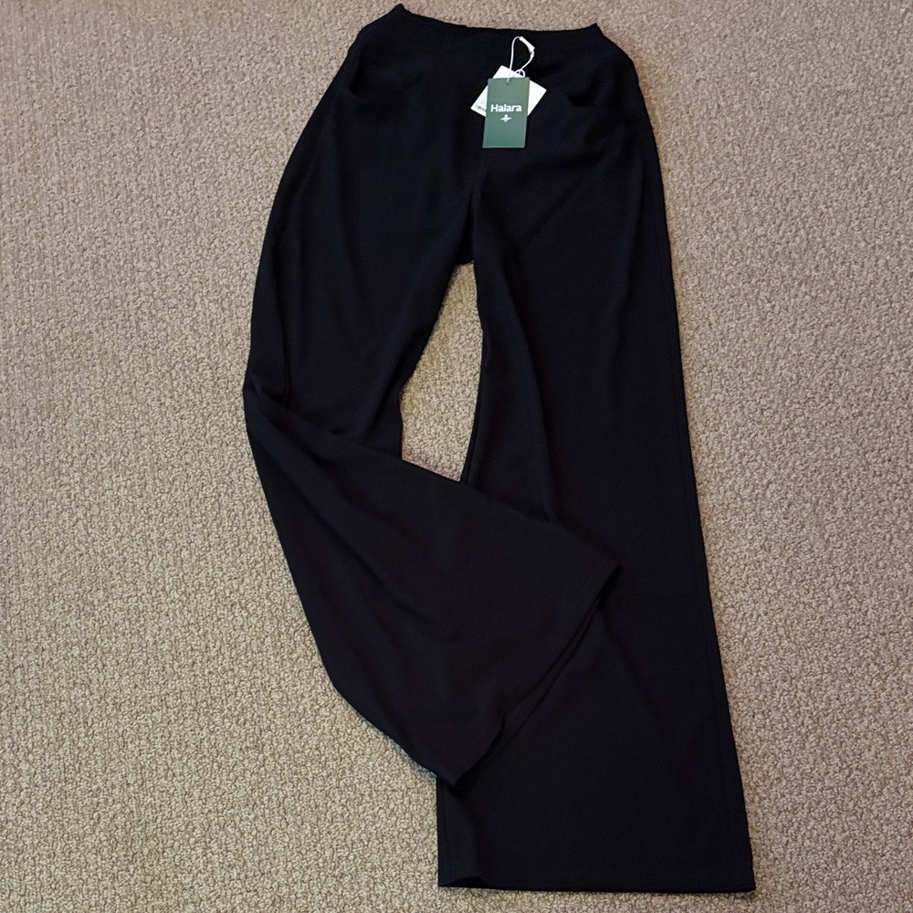 HALARA Elegant Black Wide-Leg Trousers